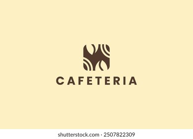 coffee shop and cafe logo design concept for your brand and business, initials logo design