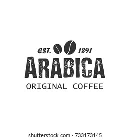 Coffee shop, cafe logo template, layout. Vector design element, badge.