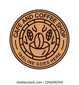 Coffee Shop and Cafe Logo Vector Design vintage illustration Symbol Icon