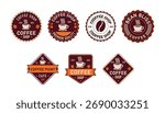 Coffee Shop Cafe Logos Vector Bundle Template
