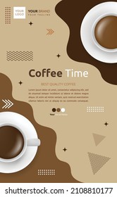 Coffee Shop Cafe Social Media Post Template Promotion Flyer Brochure