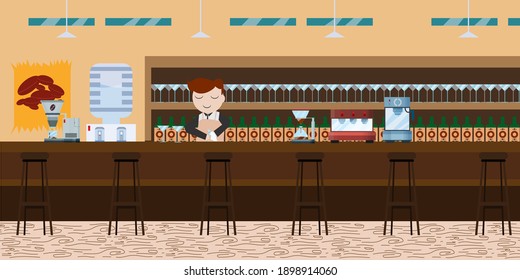 Coffee shop. A coffee cafe where you can drink and relax, tell stories and do your work