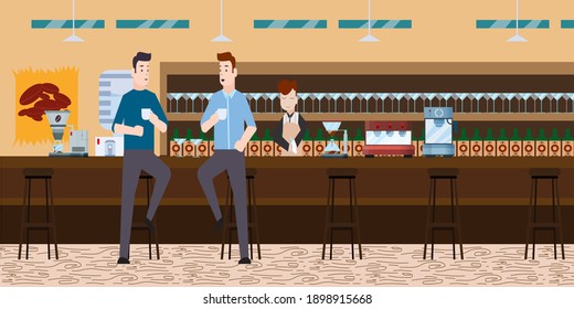 Coffee shop. A coffee cafe where you can drink and relax, tell stories and do your work