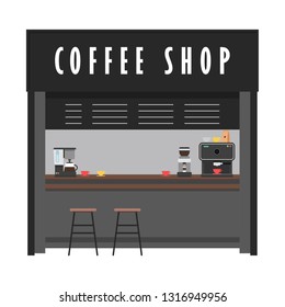 coffee shop cartoon vector. wallpaper. illustration design.