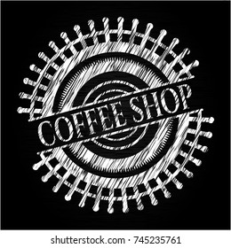 Coffee Shop with chalkboard texture