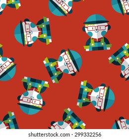 Coffee shop clerk flat icon,eps10 seamless pattern background