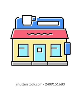 coffee shop color icon vector. coffee shop sign. isolated symbol illustration