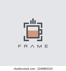 coffee shop concept vector icon logo design