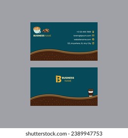 Coffee shop concept visiting card template vector illustration design