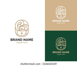 Coffee Shop Cup Art Logo Template