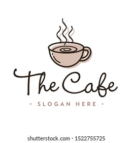 Coffee Shop Cup Logo Template Vector