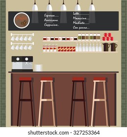 Coffee shop design, vector illustration.