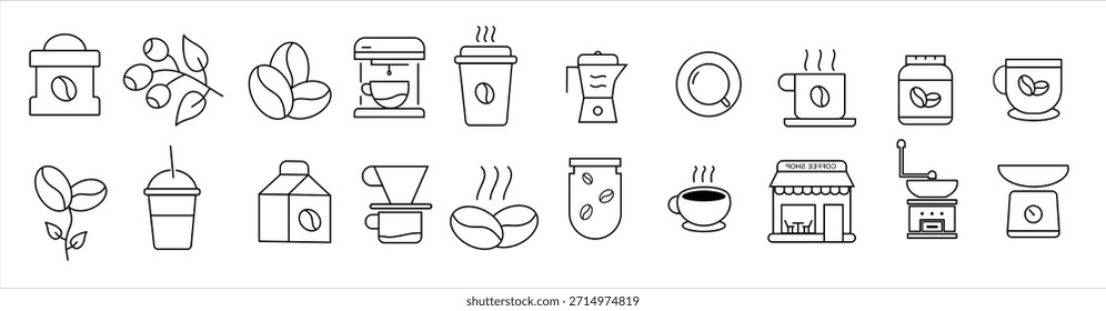 Coffeeshop und Getränk, Vektorgrafik
