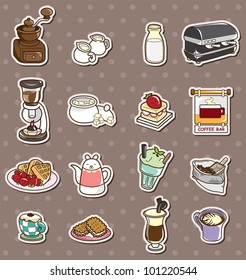 coffee shop element stickers