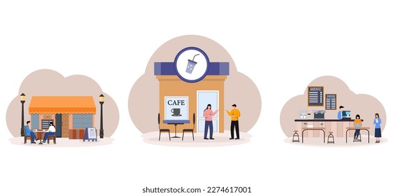 Coffee Shop Flat Bundle Design