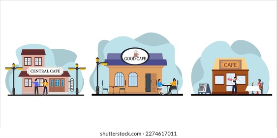 Diseño de paquete plano de cafetería