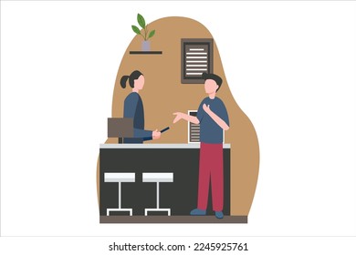 Coffee Shop Flat Design Illustration