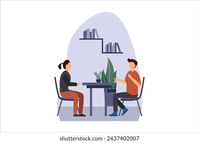Coffee Shop Flat Design Illustration