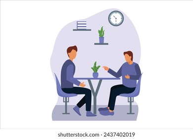 Ilustración de diseño plano de cafetería