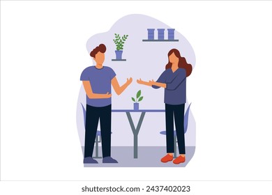Coffee Shop Flat Design Illustration