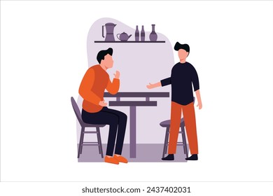 Coffee Shop Flat Design Illustration