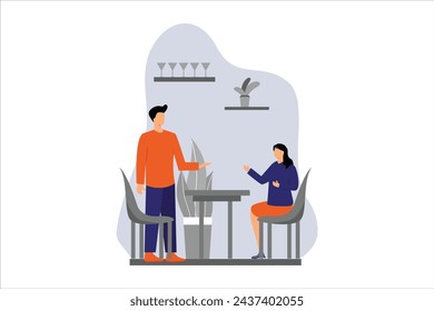Coffee Shop Flat Design Illustration