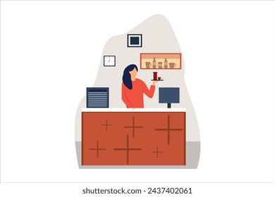 Coffee Shop flache Design-Illustration