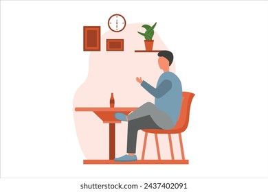 Coffee Shop Flat Design Illustration