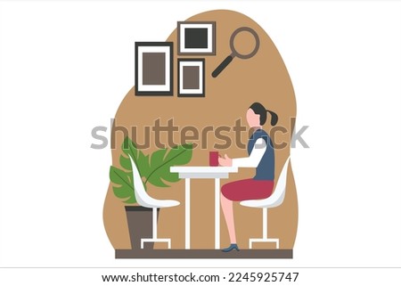 Coffee Shop Flat Design Illustration