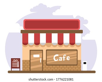 coffee shop flat design vector design