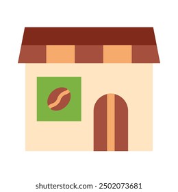 Coffee Shop Flat Icon Design For Personal nad Commercial Use