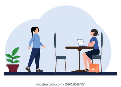 Coffee Shop Flat Illustration Design