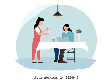 Coffee Shop Flat Illustration Design