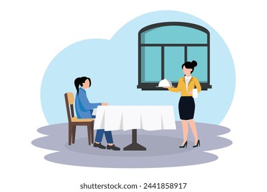 Coffee Shop Flat Illustration Design