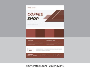 Coffee shop flyer design, Coffee shop drink menu promotion flyer template,  Poster for coffee shop.
