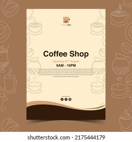 Coffee shop flyer , coffee king flyer template , Professional and Modern Real-Estate Flyer Template Design in US Letter Size For Your Company