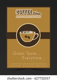 Coffee Shop Flyer, Template, Banner or Poster design.