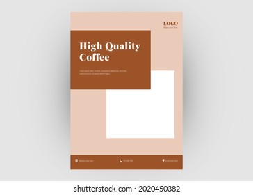 Coffee shop flyer template. Cafe promotion flyer poster design. Cafe in town flyer design template