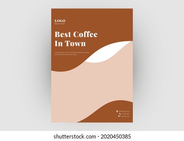 Coffee shop flyer template. Cafe promotion flyer poster design. Cafe in town flyer design template