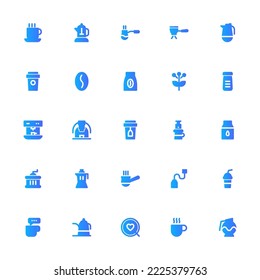 Coffee shop Glyph Gradient icon  on white background. Vector illustration.