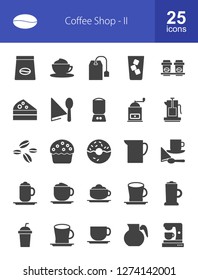 Coffee Shop Glyph Icons