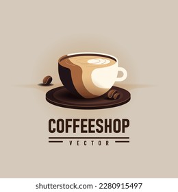 Coffee Shop Gradient color Logo Icon Template Design Vector Illustration 