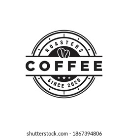 coffee shop hipster logo silhouette badge emblem compass vector