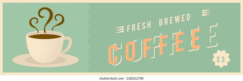 coffee shop horizontal banner vector illustration flat design