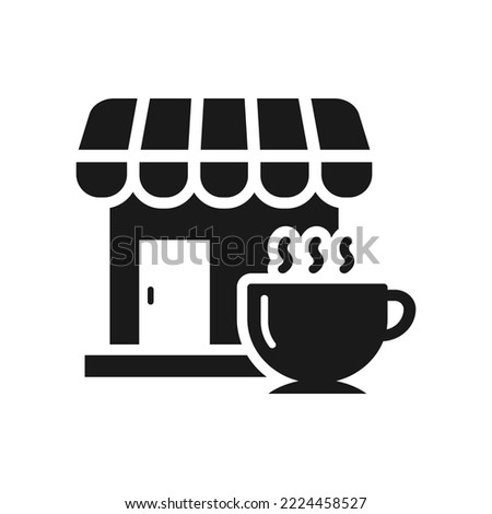 Coffee shop icon design isolated on white background. Vector illustration