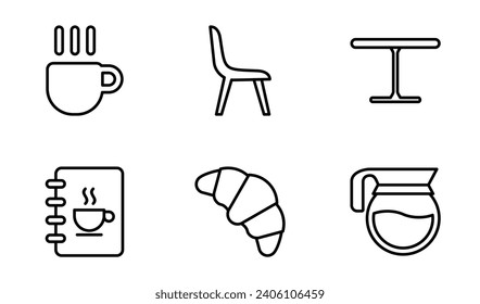 Coffee Shop Icon Design Template in Style