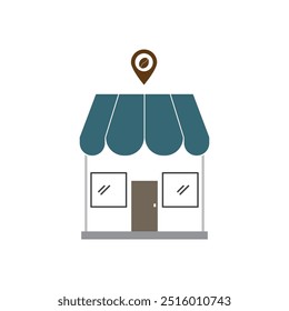 coffee shop icon flat design