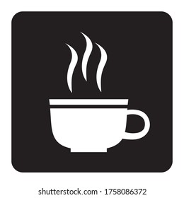 Coffee Shop Icon isolated on black background 