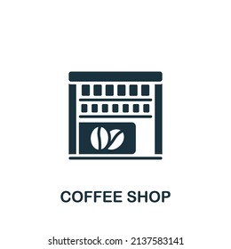 Coffee Shop icon. Monochrome simple icon for templates, web design and infographics