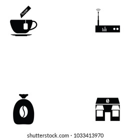 coffee shop icon set